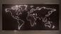 Preview: Weltkarte Edelstahl unbehandelt 140cm breit ohne Beleuchtung
