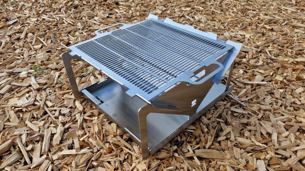 Camping Grill Edelstahl 2,5 mm ohne Werkzeug montierbar O-1076A