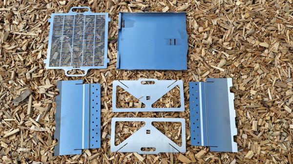 Camping Grill Edelstahl 2,5 mm ohne Werkzeug montierbar O-1076A