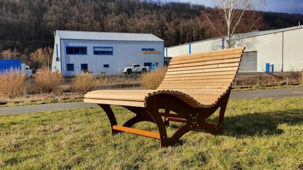 Relaxliege 1300 Cortenstahl