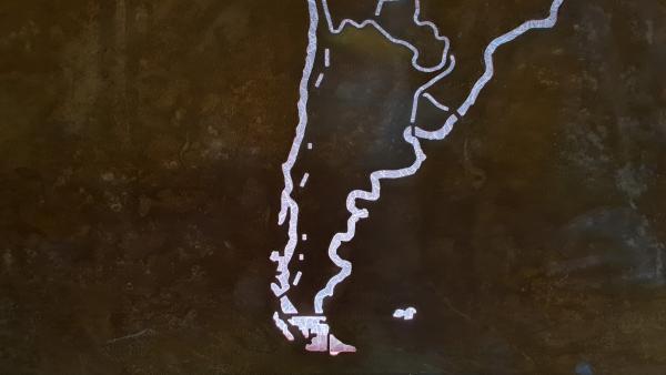 Weltkarte schwarz beschichtet 100cm breit ohne Beleuchtung